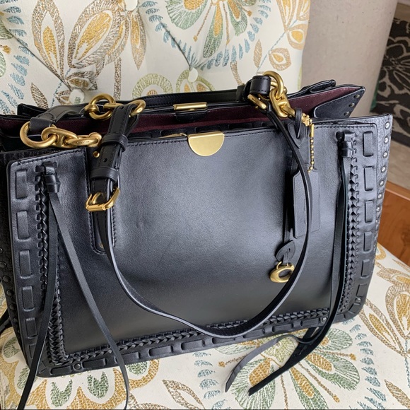 New! Coach Dreamer Tote 34 Leather Whipstitch Bag - Picture 3 of 10